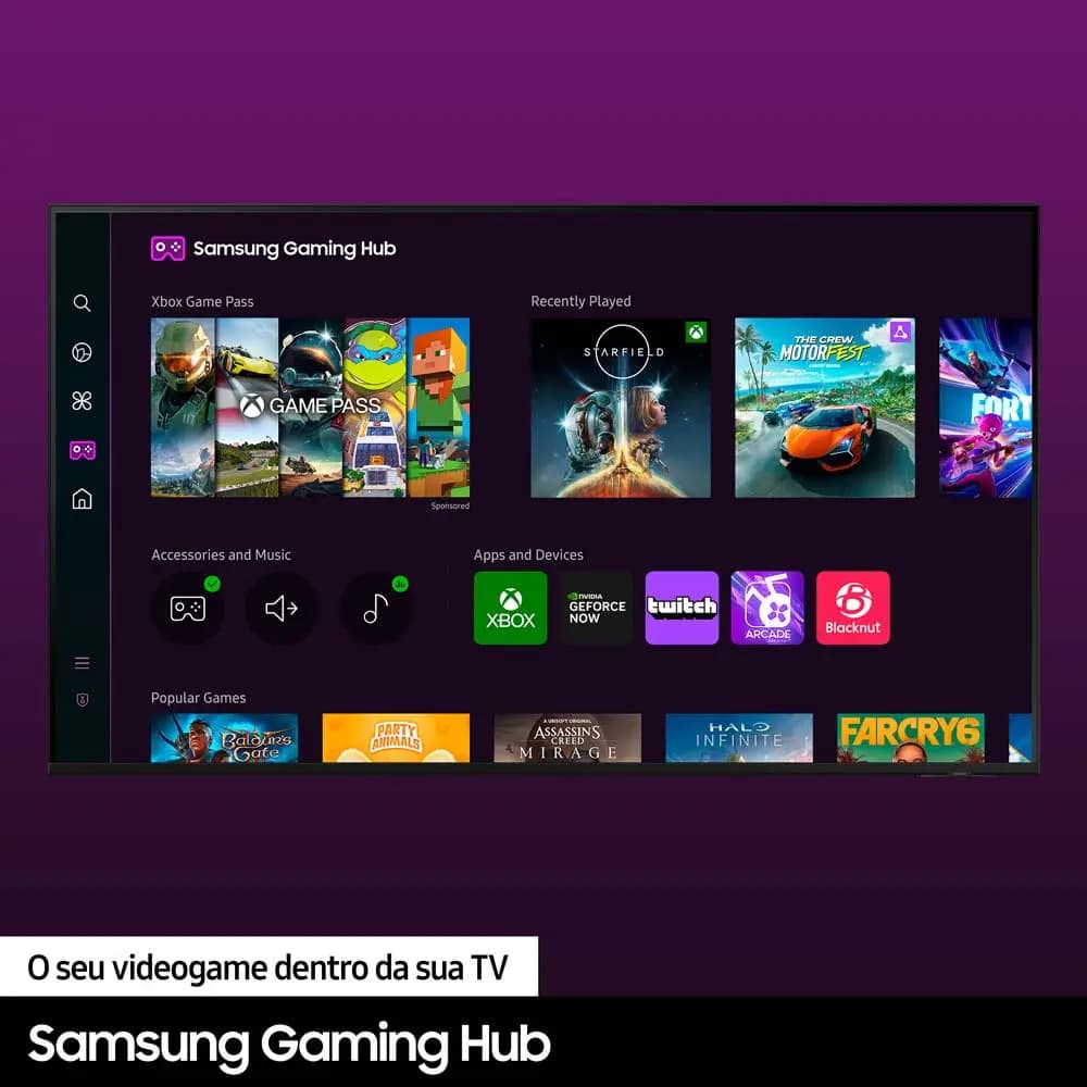 Smart TV Samsung UN50DU8000GXZD 50'' UHD 4K Crystal — foto 5